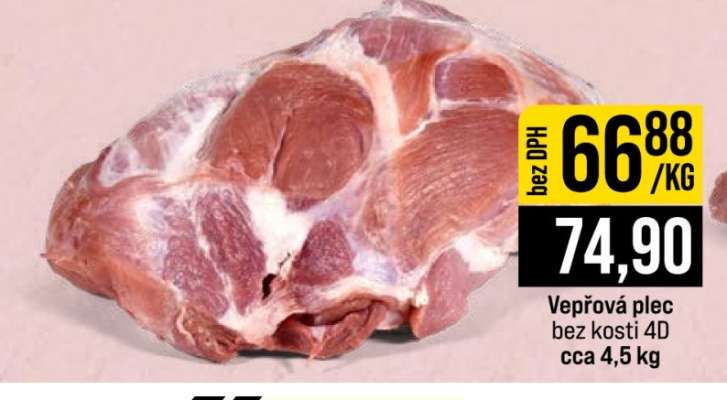 Vepřová plec bez kosti 4D cca 4,5 kg