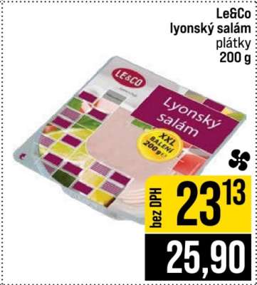Le&Co lyonský salám plátky 200 g