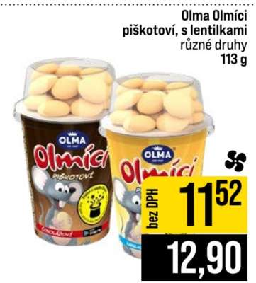 Olma Olmíci piškotoví, s lentilkami