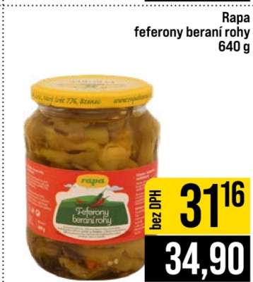 Rapa feferony beraní rohy