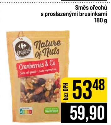 Směs ořechů s proslazenými brusinkami 180 g