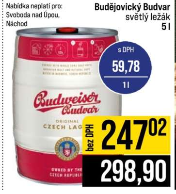 Budějovický Budvar světlý ležák