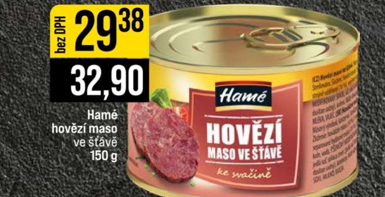 Hamé hovězí maso ve šťávě 150 g