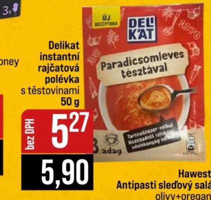 Delikat instantní rajčatová polévka s těstovinami