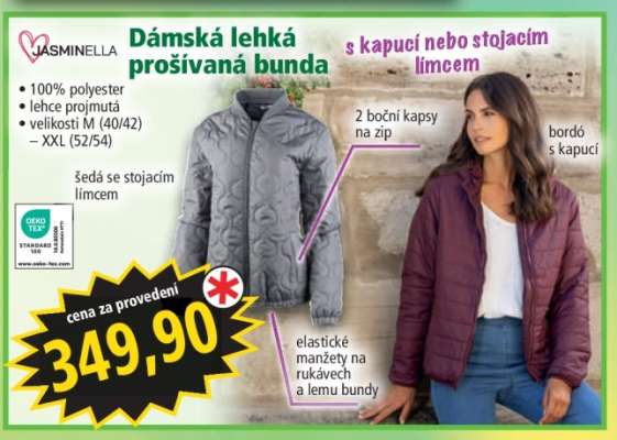 Dámská lehká prošívaná bunda