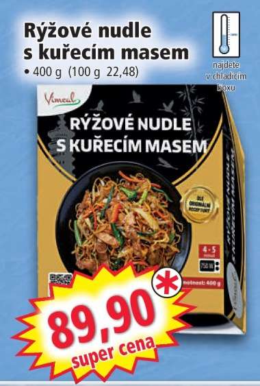 Rýžové nudle s kuřecím masem