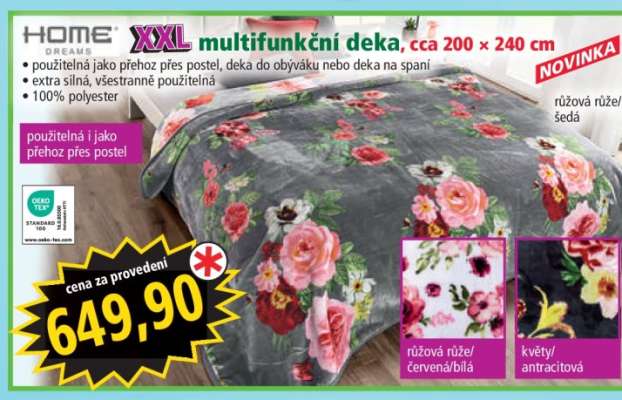 XXL multifunkční deka