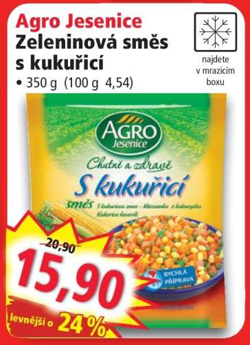 Agro Jesenice Zeleninová směs s kukuřicí