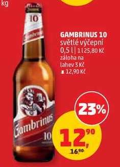 Gambrinus 10 světlé výčepní