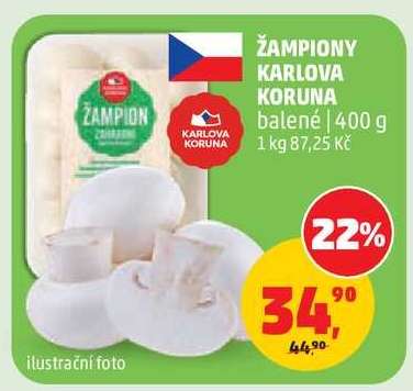 Žampiony Karlova Koruna