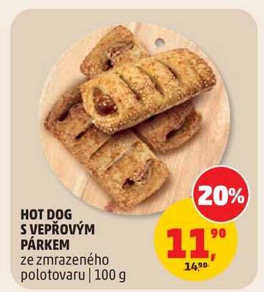 HOT DOG S VEPŘOVÝM PÁRKEM