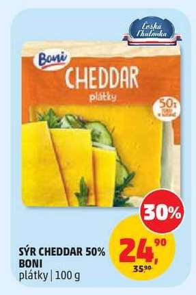 SÝR CHEDDAR 50% BONI