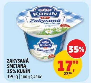 ZAKYSANÁ SMETANA 15% KUNÍN