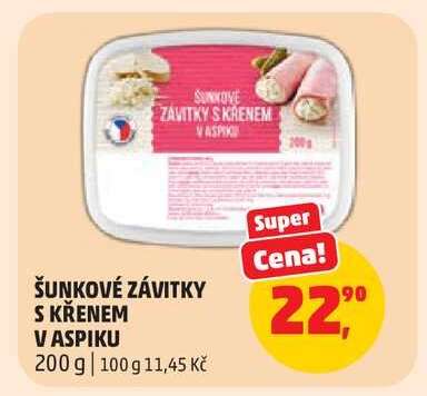 Šunkové závitky s křenem v aspiku