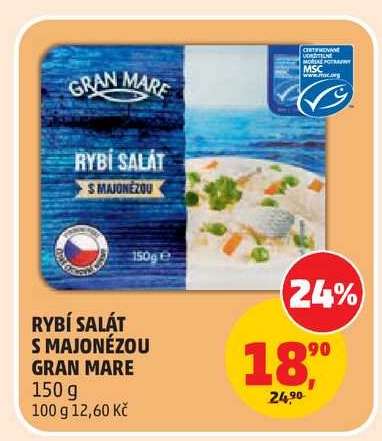 RYBÍ SALÁT S MAJONÉZOU GRAN MARE