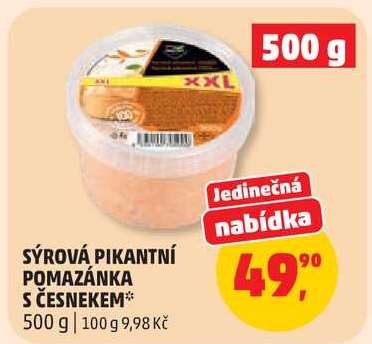 Sýrová pikantní pomazánka s česnekem