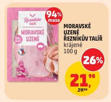 MORAVSKÉ UZENÉ ŘEZNÍKŮV TALÍŘ krájené