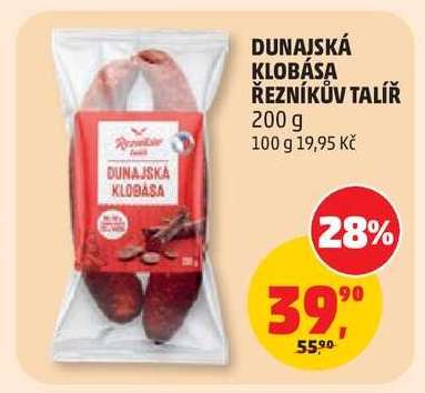 DUNAJSKÁ KLOBÁSA ŘEZNÍKŮV TALÍŘ