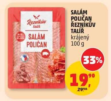 SALÁM POLIČAN ŘEZNÍKŮV TALÍŘ krájený