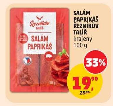 SALÁM PAPRIKÁŠ ŘEZNÍKŮV TALÍŘ