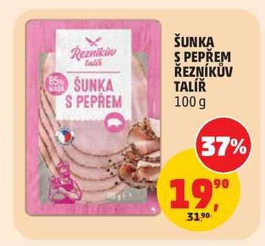 ŠUNKA S PEPŘEM ŘEZNÍKŮV TALÍŘ