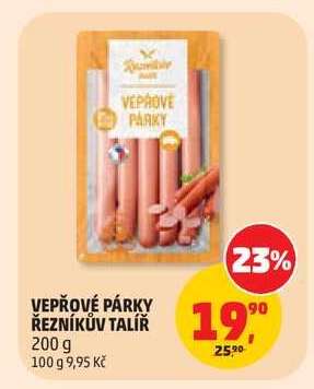 VEPŘOVÉ PÁRKY ŘEZNÍKŮV TALÍŘ