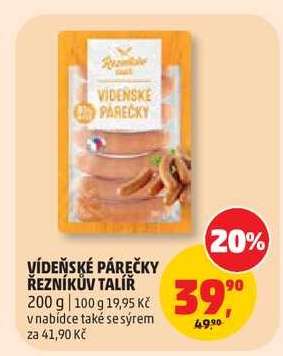 VÍDEŇSKÉ PÁREČKY ŘEZNÍKŮV TALÍŘ