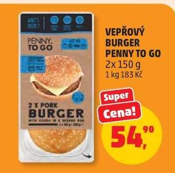 Vepřový Burger Penny To Go