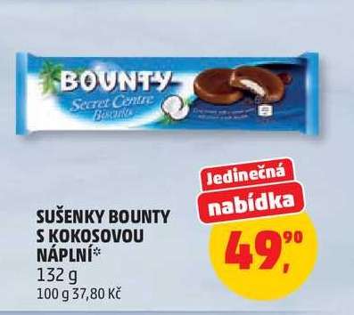 Sušenky Bounty s kokosovou náplní