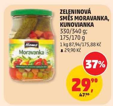 ZELENINOVÁ SMĚS MORAVANKA, KUNOVJANKA