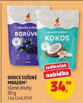 OVOCE SUŠENÉ MRAZEM