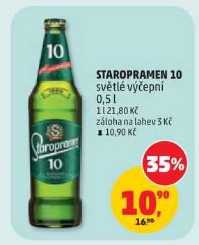 STAROPRAMEN 10 světlé výčepní 0,5 l
