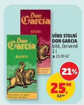 VÍNO STOLNÍ DON GARCIA bílé, červené
