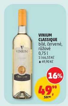 VINIUM CLASSIQUE bílé, červené, růžové
