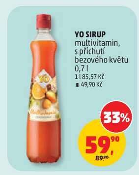 YO SIRUP multivitamin, s příchutí bezového květu