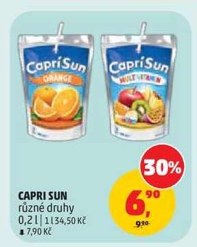 Capri-Sun různé druhy