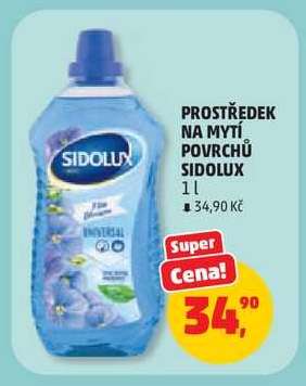 PROSTŘEDEK NA MYTÍ POVRCHŮ SIDOLUX