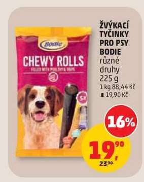 ŽVÝKACÍ TYČINKY PRO PSY BODIE