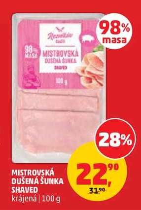 Mistrovská Dušená Šunka Shaved