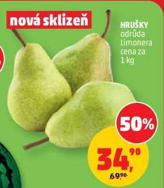 Hrušky odrůda Limonera