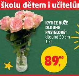 Kytice růže dlouhé pastelové