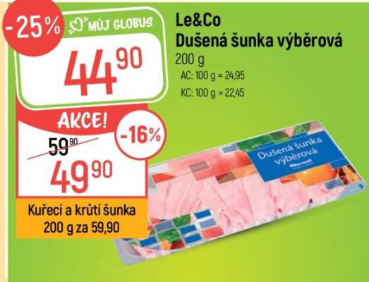 LE & CO DUŠENÁ ŠUNKA VÝBĚROVÁ