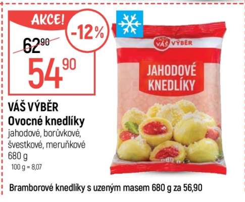 VÁŠ VÝBĚR Ovocné knedlíky