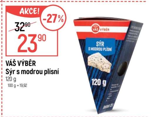 VÁŠ VÝBĚR Sýr s modrou plísní