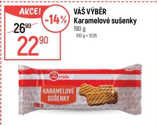 VÁŠ VÝBĚR Karamelové sušenky