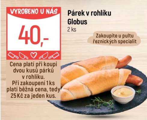 Párek v rohlíku Globus
