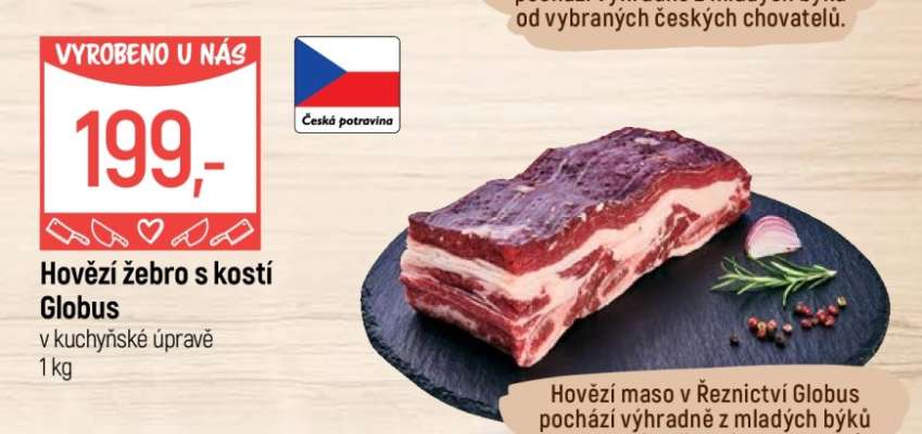 Hovězí žebro s kostí Globus