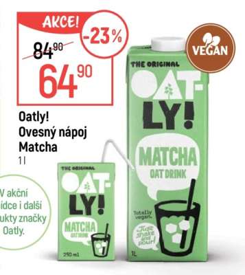Oatly! Ovesný nápoj Matcha 1l