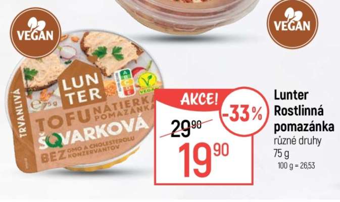 LUNTER ROSTLINNÁ POMAZÁNKA