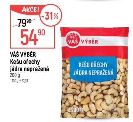 Váš Výběr Kešu ořechy jádra nepražená